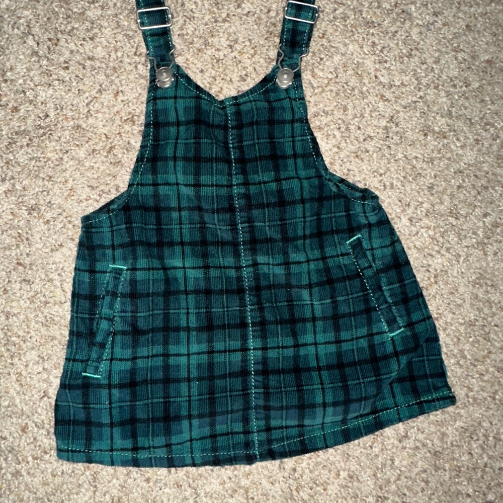 Plaid Green Kids Dress